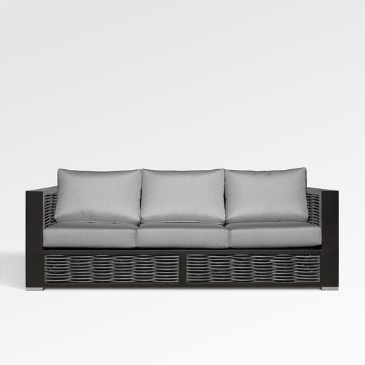 Chestnut Lux Sofa with Sunbrella® Cushions