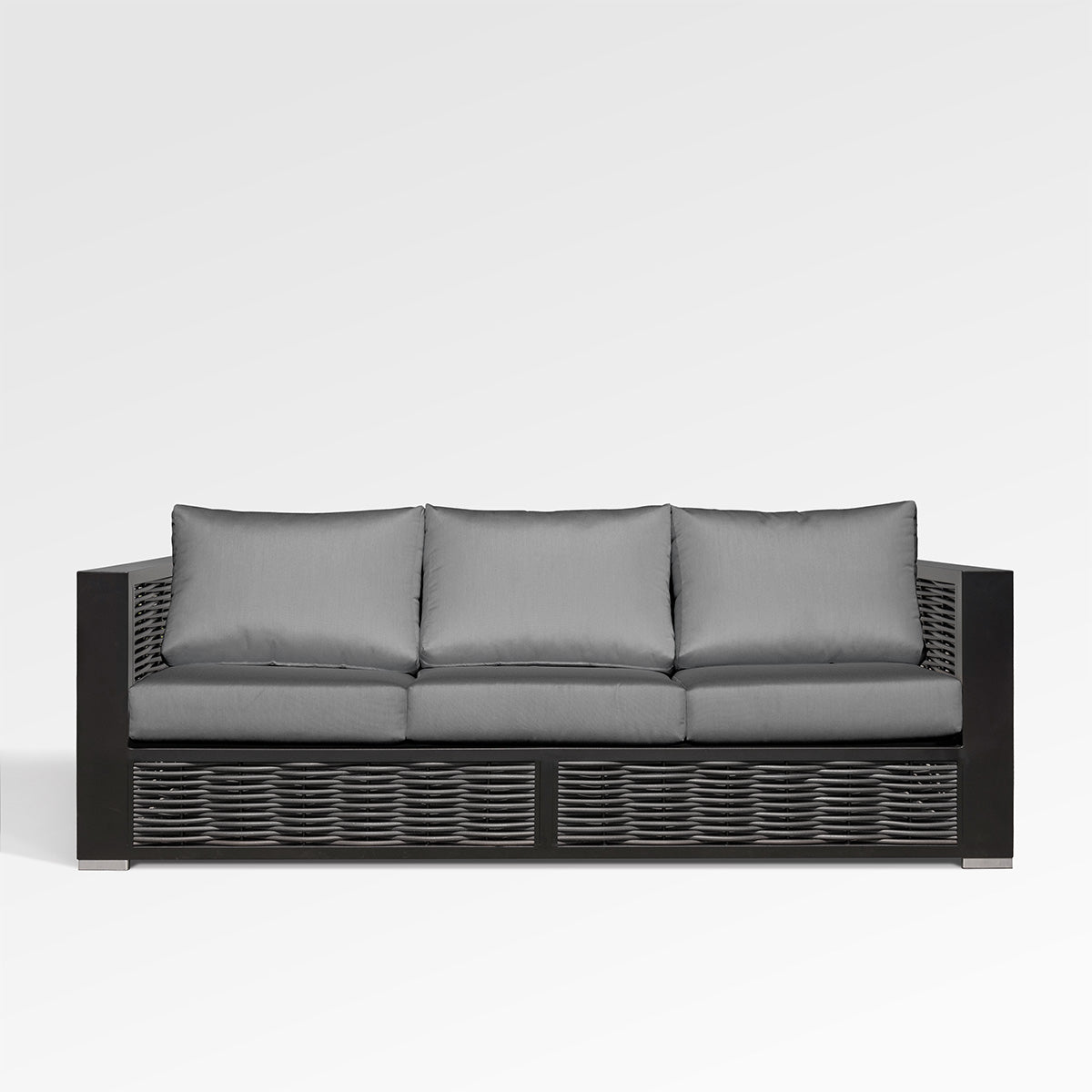 Chestnut Lux Sofa with Sunbrella® Cushions