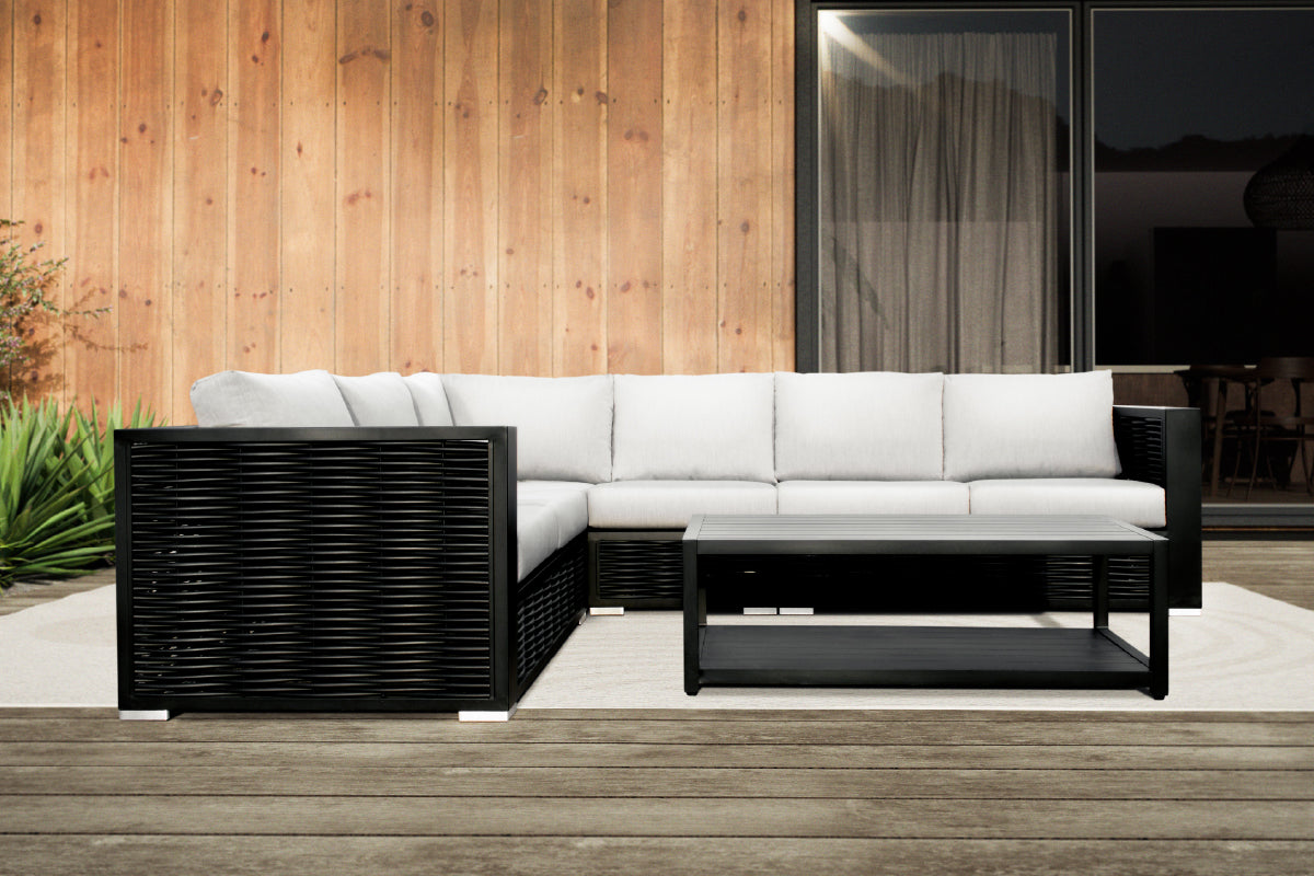 Chestnut Lux Sectional with Sunbrella® Cushions