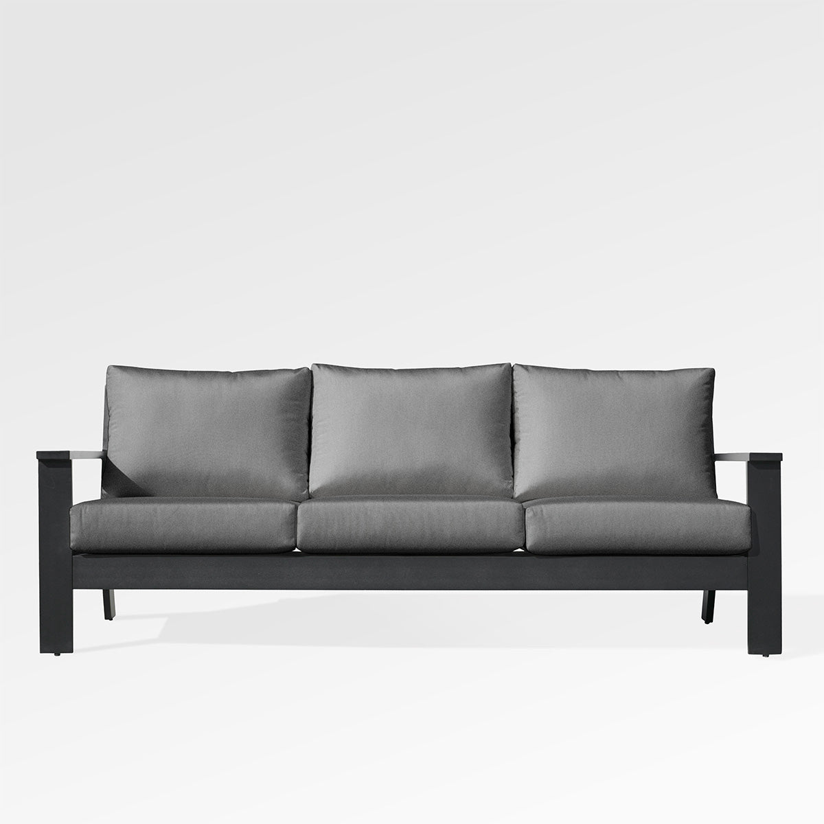 Magnolia Black Aluminum Sofa with Sunbrella® Cushions