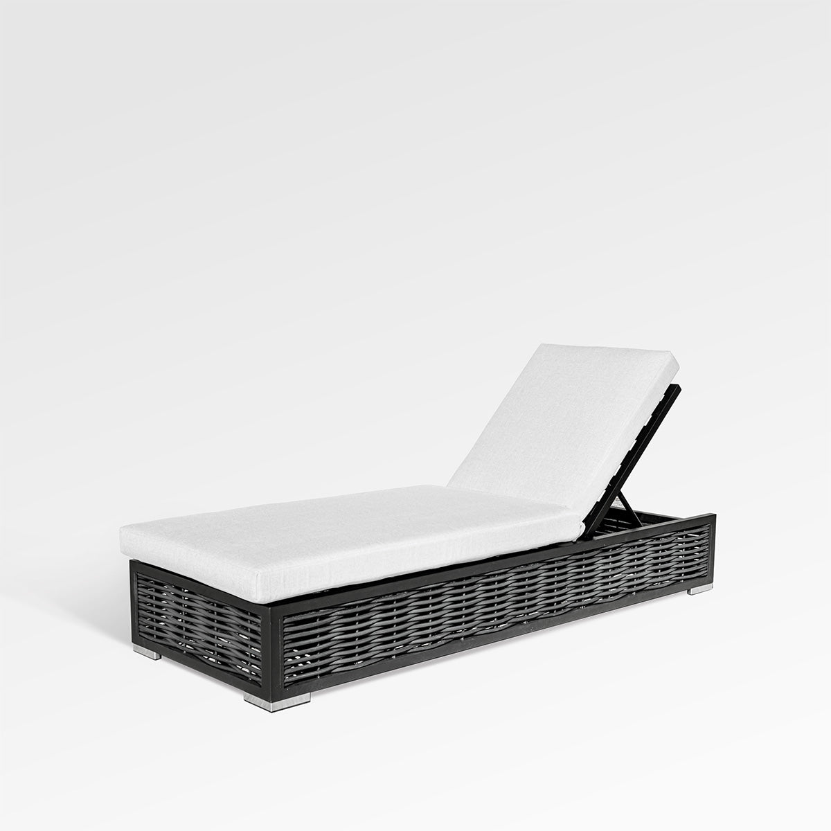 Chestnut LUX Black Chaise Lounge with Sunbrella® Cushions - Enclover