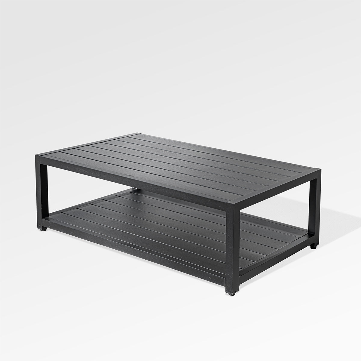 Chestnut LUX Black Aluminum Coffee Table - Enclover