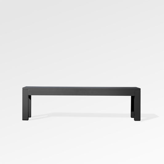 Chestnut Lux Black Aluminum Dining Bench - Enclover