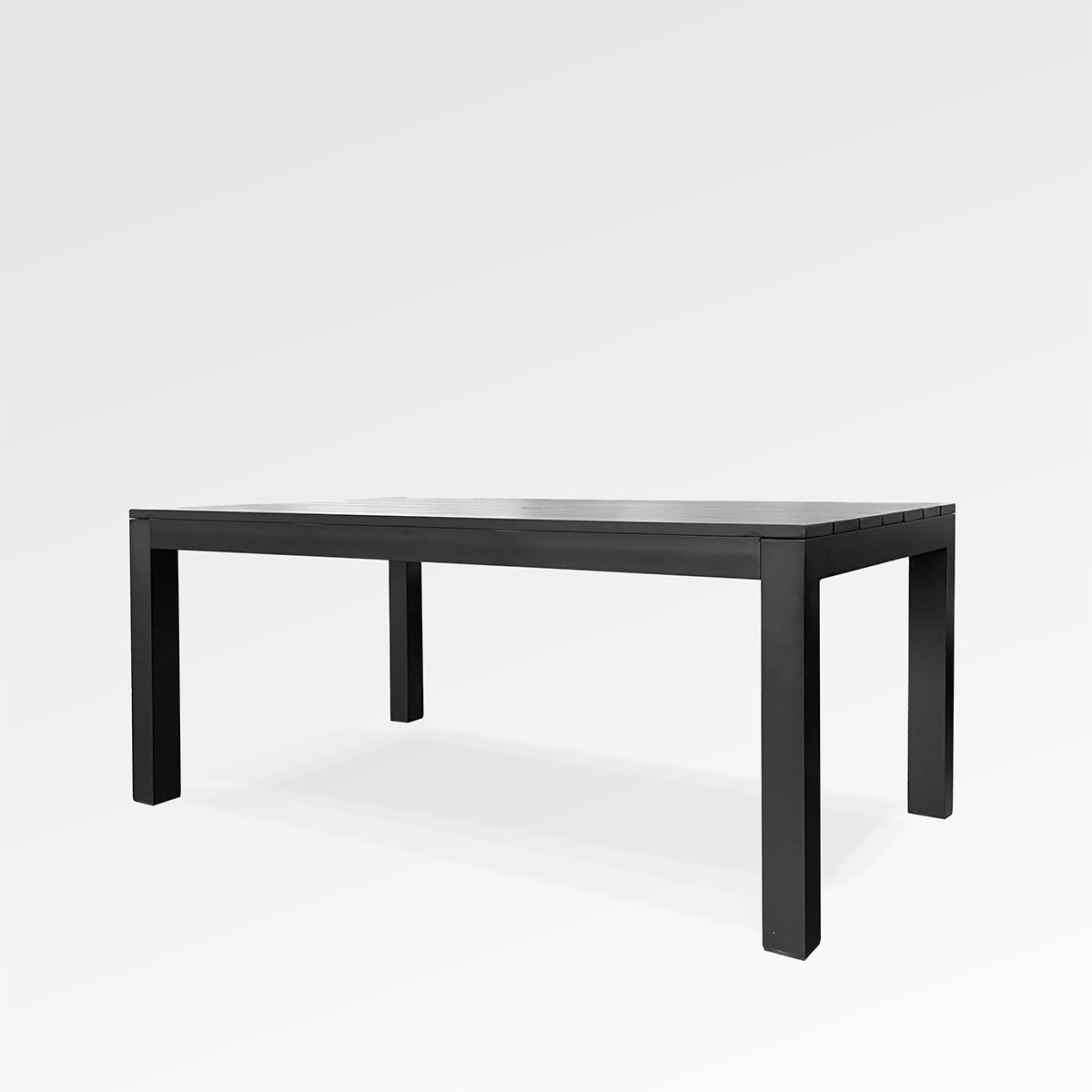 Chestnut LUX Black Aluminum Dining Table - Enclover