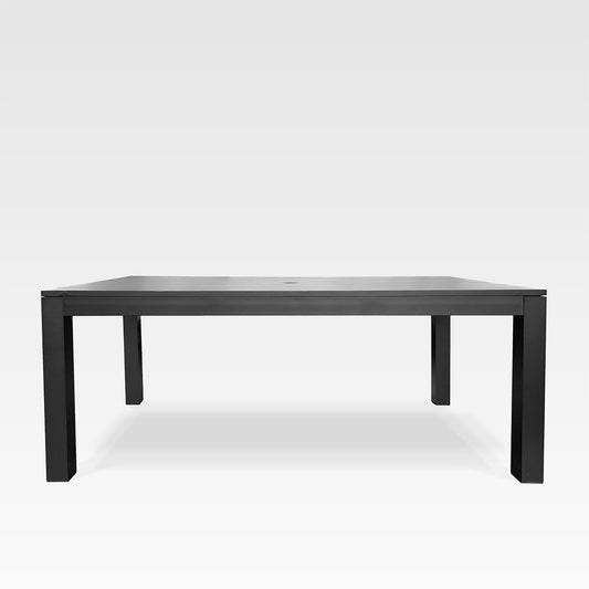 Chestnut LUX Black Aluminum Dining Table - Enclover