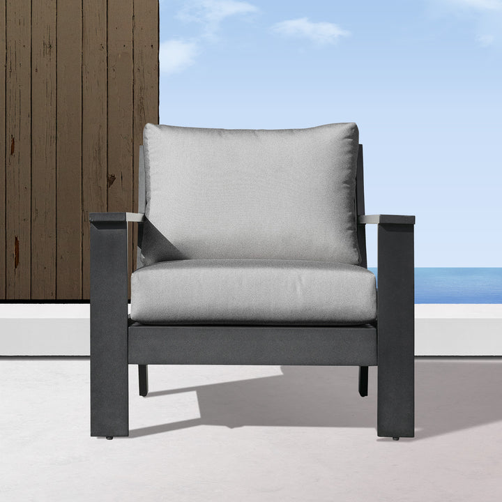 Magnolia Black Aluminum Lounge Chair with Sunbrella® Cushion