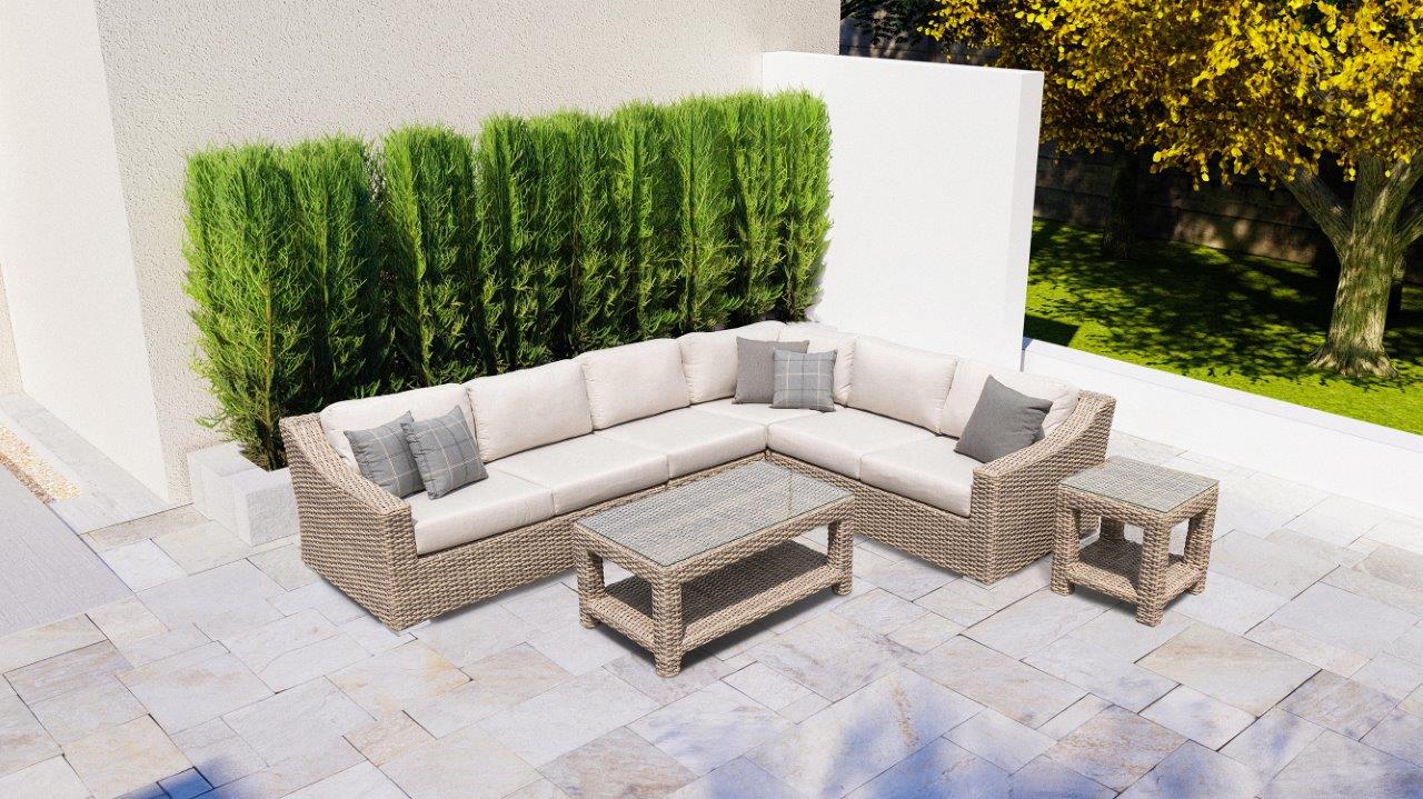 Tulip 6 Seat Sectional w/ Sunbrella® Cushion - Enclover