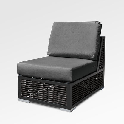 Chestnut Lux Armless Middle Chair with Sunbrella® Cushions