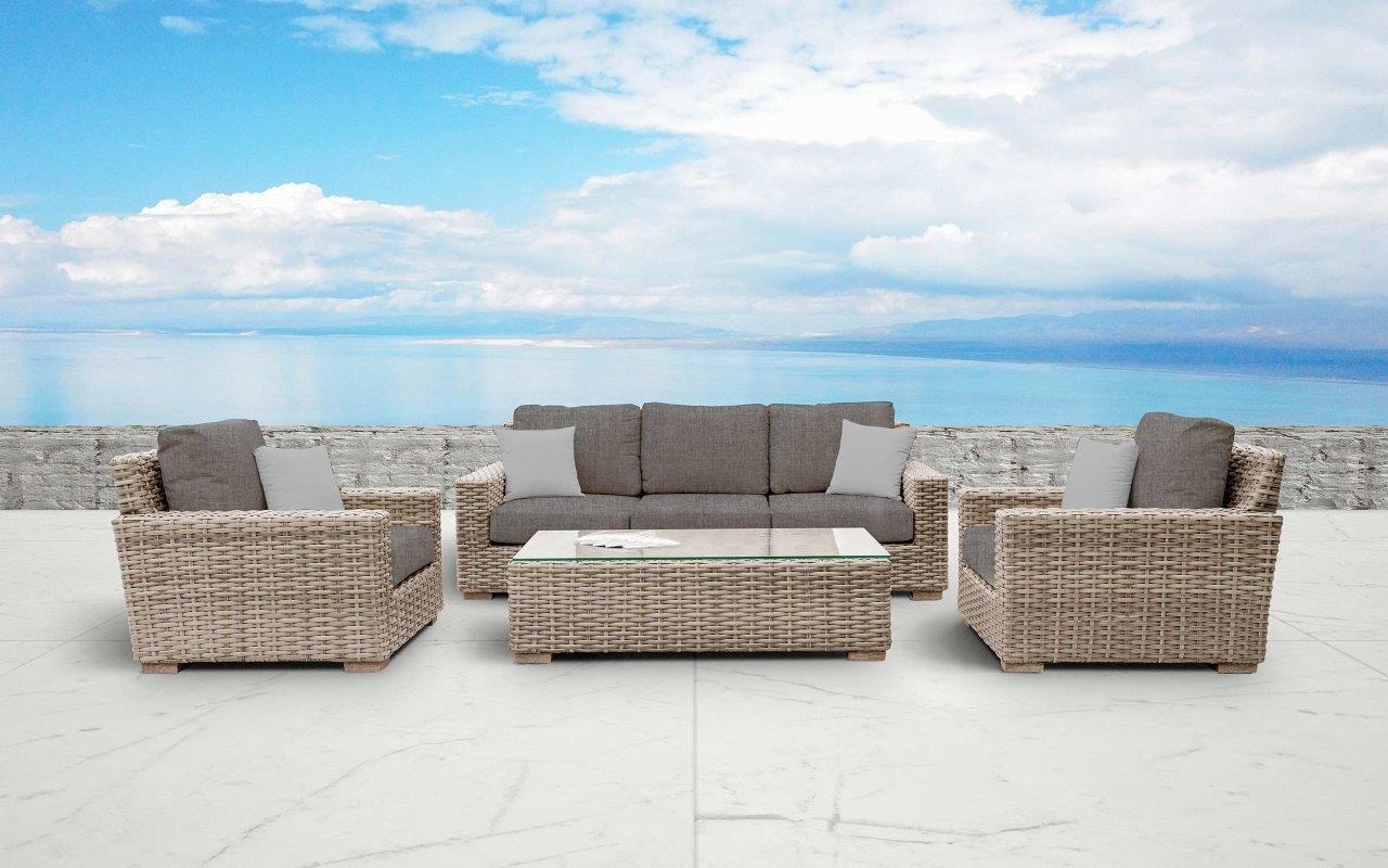 Jasmine Sofa Set with Sunbrella® Cushions