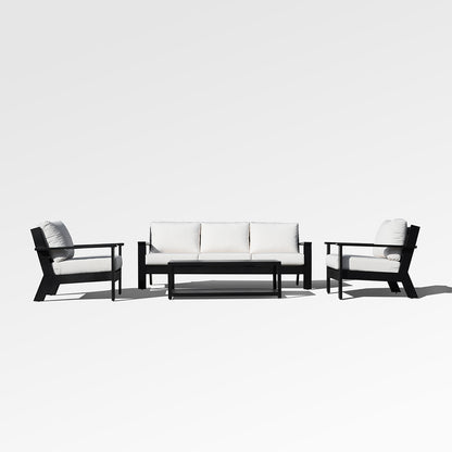 Magnolia Black Aluminum Sofa Set with Sunbrella® Cushions