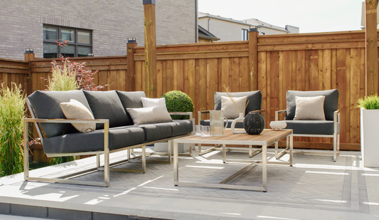 Acacia Sofa Set with Sunbrella® Cushions