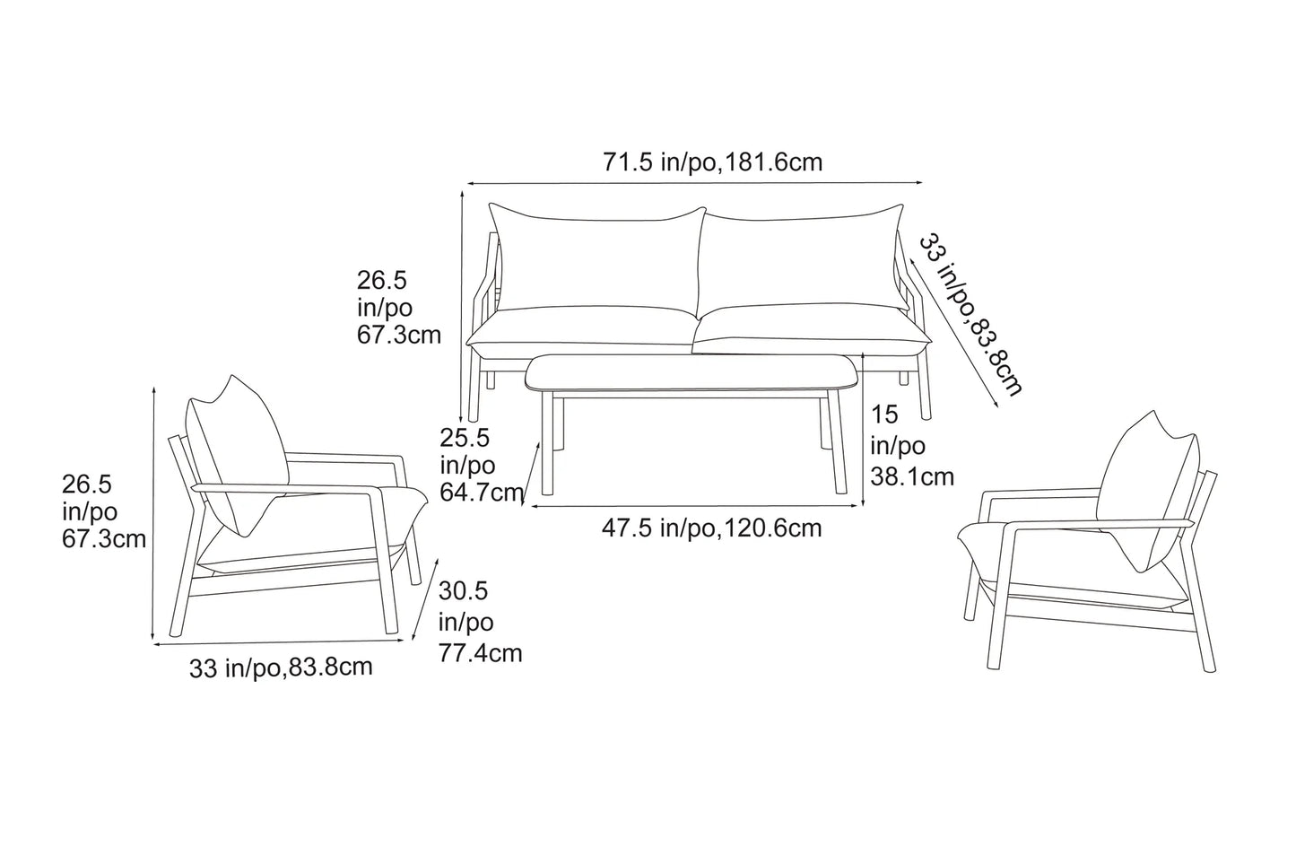 Monti Sofa Set