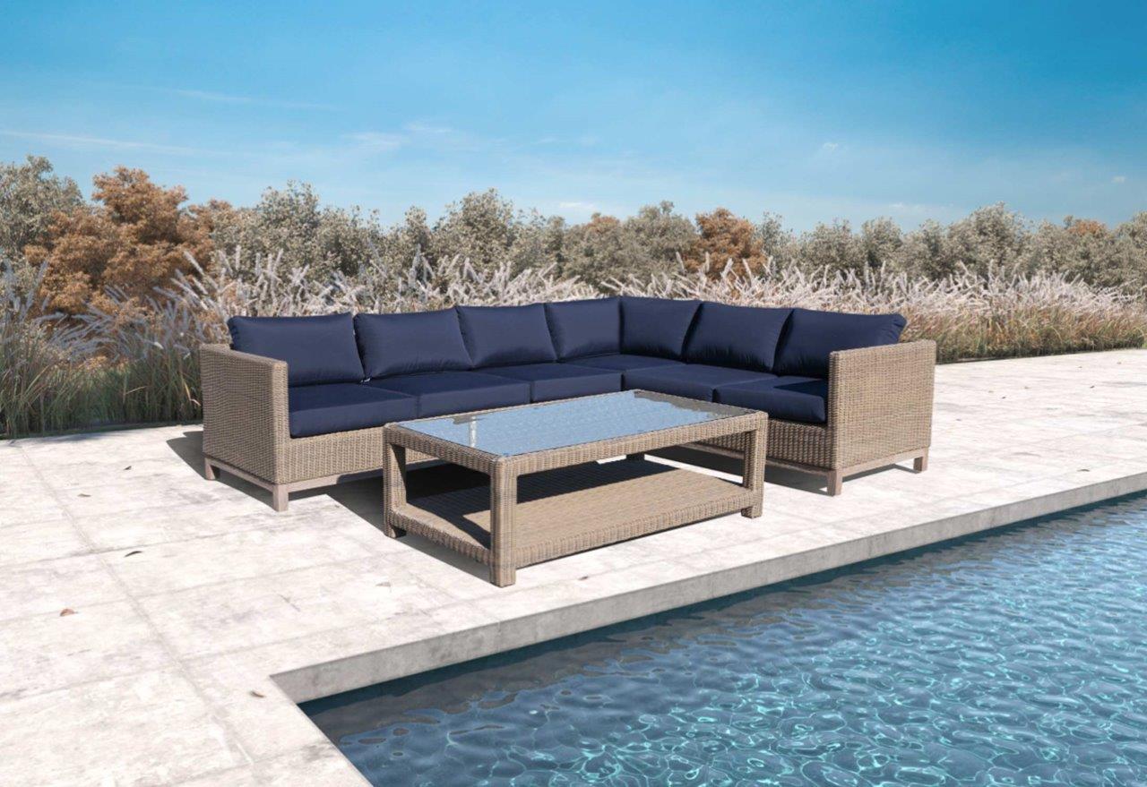 Olive 6 Seat Sectional w/ Sunbrella® Cushion - Enclover