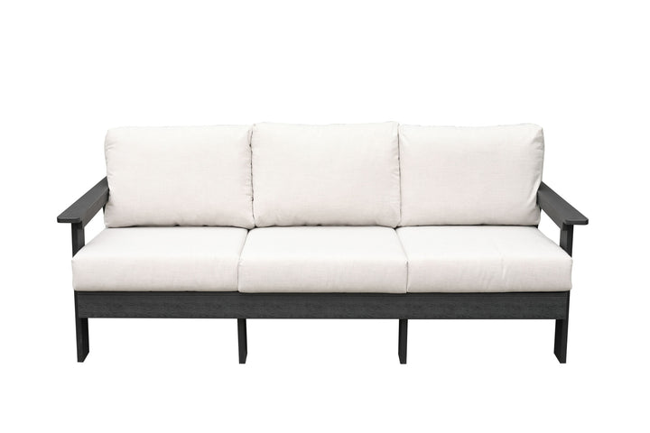 Hazelnut Black Polymer Sofa with Sunbrella® Cushion