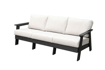 Hazelnut Black Polymer Sofa with Sunbrella® Cushion - Enclover