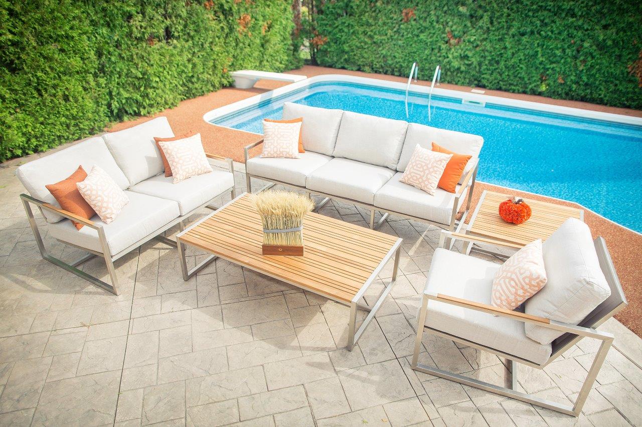Acacia Teak Top Rectangle Coffee Table - Enclover