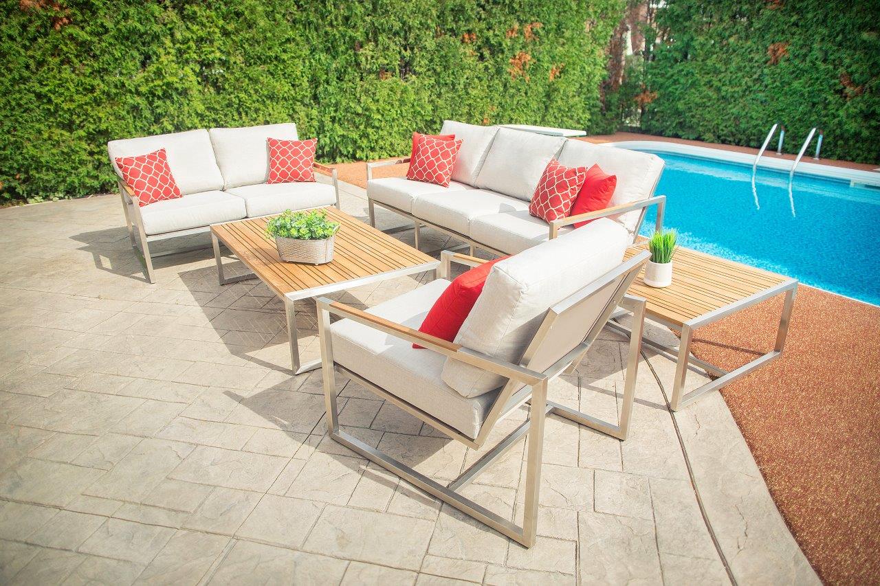 Acacia Teak Top Rectangle Coffee Table - Enclover