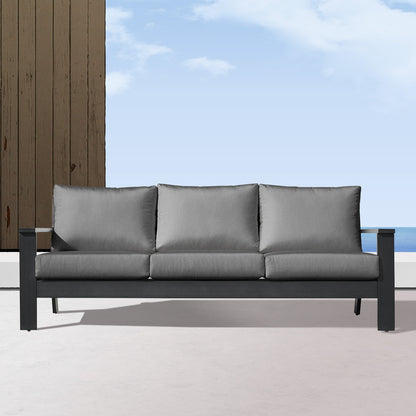 Magnolia Black Aluminum Sofa with Sunbrella® Cushion - Enclover