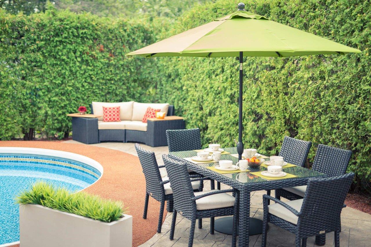 Trillium 6PPE Dining Set w/ Sunbrella® Cushion - Enclover