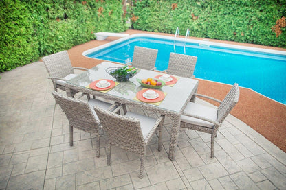 Tulip 6PPE Dining Set w/ Sunbrella® Cushion - Enclover